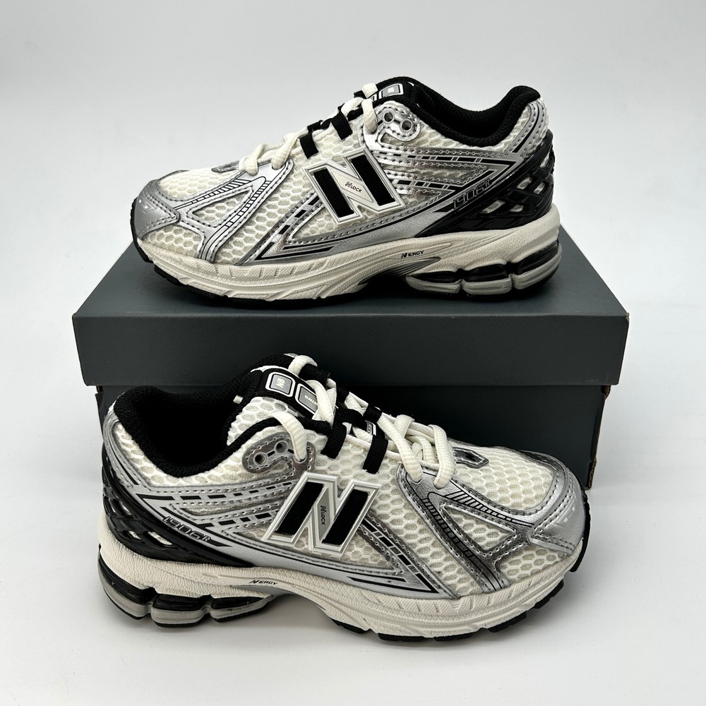 New Balance 1906 Size 12 Little Kids Sneakers Silver Metallic Black NEW PC1906ER